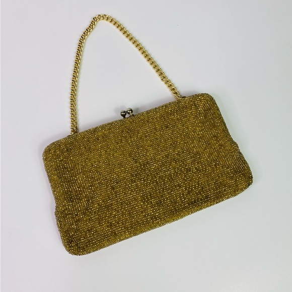 Vintage Walborg Gold Beaded Evening Purse - Picture 2 of 9